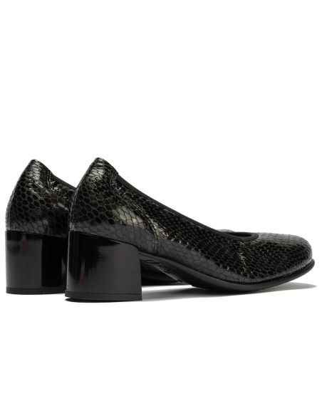 Pitillos - 11640 - NEGRO - 11640 - NEGRO - Salón serpiente charol con ribete elástico Negro - 3