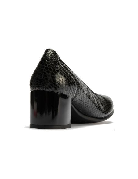 Pitillos - 11640 - NEGRO - 11640 - NEGRO - Salón serpiente charol con ribete elástico Negro - 4