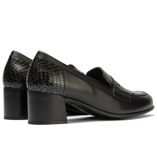 Pitillos - 11642 - NEGRO - 11642 - NEGRO - Mocasín combinado napa con serpiente charol Negro - 3