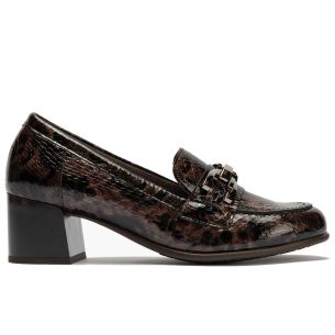 Pitillos - 11643 - MARRON - 11643 - MARRON - Mocasín serpiente charol con adorno Marrón - 1