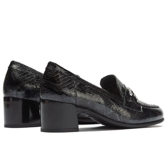 Pitillos - 11643 - NEGRO - 11643 - NEGRO - Mocasín serpiente charol con adorno Negro - 3
