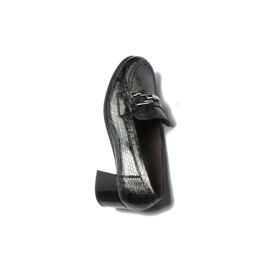 Pitillos - 11643 - NEGRO - 11643 - NEGRO - Mocasín serpiente charol con adorno Negro - 4