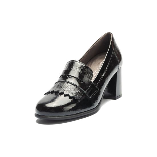 Pitillos - 11654 - NEGRO - 11654 - NEGRO - Mocasín antifaz flecos charol Negro - 4