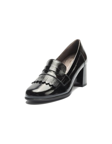 Pitillos - 11654 - NEGRO - 11654 - NEGRO - Mocasín antifaz flecos charol Negro - 4