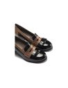 Pitillos - 11654 - NEGRO/TOPO - 11654 - NEGRO/TOPO - Mocasín antifaz flecos combinado charol bicolor Negro-Topo - 4