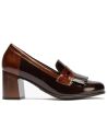 Pitillos - 11654 - MARRON/CUERO - 11654 - MARRON/CUERO - Mocasín antifaz flecos combinado charol bicolor Marrón-Cuero - 1