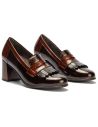 Pitillos - 11654 - MARRON/CUERO - 11654 - MARRON/CUERO - Mocasín antifaz flecos combinado charol bicolor Marrón-Cuero - 2