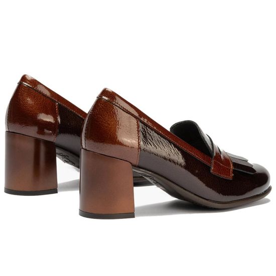 Pitillos - 11654 - MARRON/CUERO - 11654 - MARRON/CUERO - Mocasín antifaz flecos combinado charol bicolor Marrón-Cuero - 3