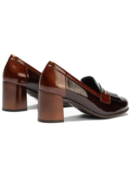 Pitillos - 11654 - MARRON/CUERO - 11654 - MARRON/CUERO - Mocasín antifaz flecos combinado charol bicolor Marrón-Cuero - 3