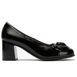 Pitillos - 11657 - NEGRO - 11657 - NEGRO - Salón combinado charol bicolor con moña flor Negro - 1