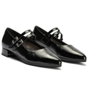 Pitillos - 11671 - NEGRO - 11671 - NEGRO - Mercedes en charol con dos correas Negro - 1 2