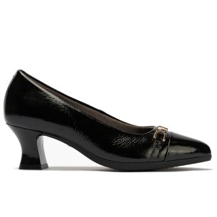 Pitillos - 11682 - NEGRO - 11682 - NEGRO - Salón puntera con adorno combinado charol Negro-Negro - 1