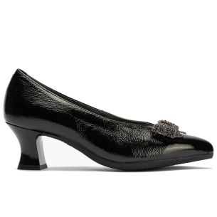 Pitillos - 11686 - NEGRO - 11686 - NEGRO - Salón pico en charol con detalle lazo Negro - 1