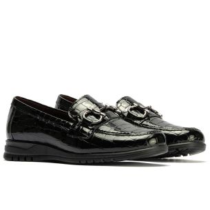 Pitillos - 20201 - NEGRO - 20201 - NEGRO - Mocasín en Coco con adorno de mujer color negro - 1 2