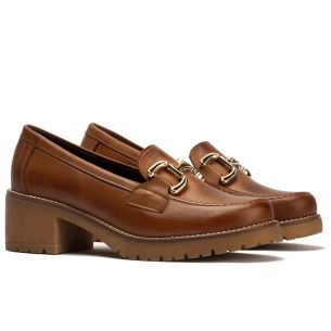 Pitillos - 20220 - CUERO - 20220 - CUERO - Mocasín en Napa con adorno de mujer color cuero - 1 2