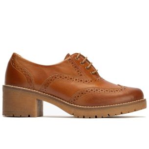 Pitillos - 20221 - CUERO - 20221 - CUERO - Ingles en Napa con cordones de mujer color cuero - 1