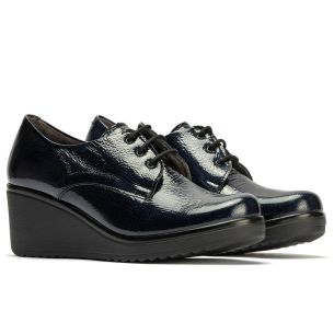 Pitillos - 20231 - MARINO - 20231 - MARINO - Blucher en Charol con cordones de mujer color marino - 1 2
