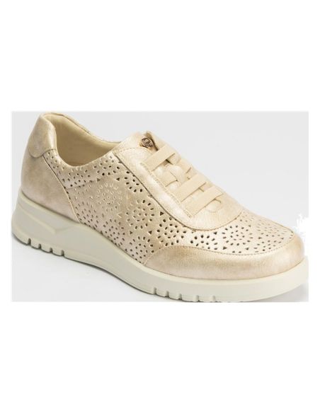 Pitillos - 20301 - ORO - 20301 - ORO - Zapato deportivo de mujer con cordones elásticos Oro - 1
