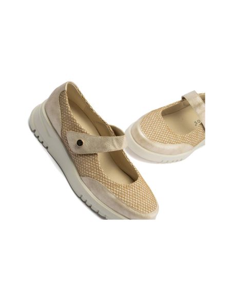 Pitillos - 20302 - ORO - 20302 - ORO - Zapato mercedes con velcro Oro - 2