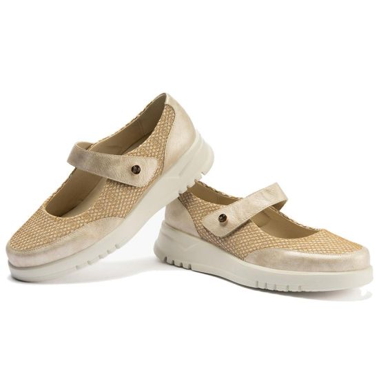 Pitillos - 20302 - ORO - 20302 - ORO - Zapato mercedes con velcro Oro - 3