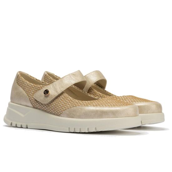 Pitillos - 20302 - ORO - 20302 - ORO - Zapato mercedes con velcro Oro - 4