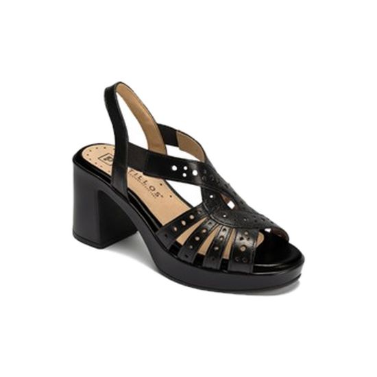 Pitillos - 20323 - NEGRO - 20323 - NEGRO - Zapato de salón con tacón plataforma y detalles metalizados Negro - 1