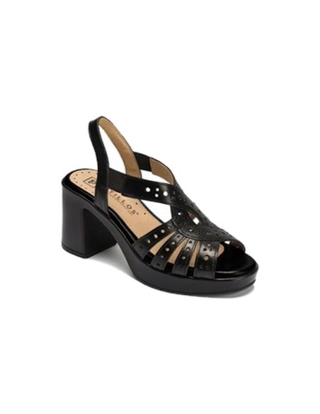 Pitillos - 20323 - NEGRO - 20323 - NEGRO - Zapato de salón con tacón plataforma y detalles metalizados Negro - 1