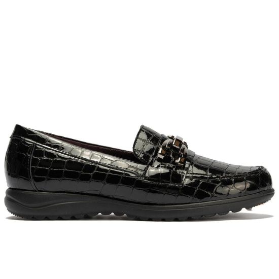 Pitillos - 20511 - NEGRO - 20511 - NEGRO - Mocasín en charol coco con detalle adorno Negro - 1