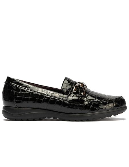 Pitillos - 20511 - NEGRO - 20511 - NEGRO - Mocasín en charol coco con detalle adorno Negro - 1