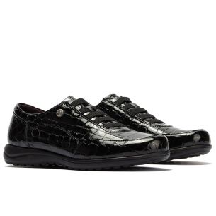 Pitillos - 20514 - NEGRO - 20514 - NEGRO - Deportivo en charol coco con cordones elásticos Negro - 1 2