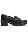Pitillos - 20522 - NEGRO - 20522 - NEGRO - Mocasín en napa con grano con flecos y hebilla Negro - 1