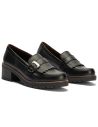 Pitillos - 20522 - NEGRO - 20522 - NEGRO - Mocasín en napa con grano con flecos y hebilla Negro - 2
