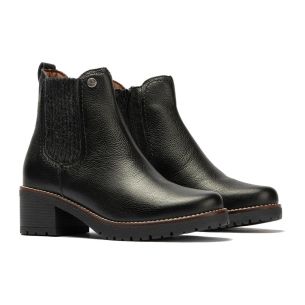 Pitillos - 20523 - NEGRO - 20523 - NEGRO - Botín chelsea en napa con grano con elástico fantasía y cremallera Negro - 1 2