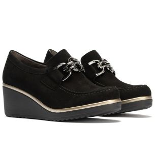 Pitillos - 20530 - NEGRO - 20530 - NEGRO - Abotinado en Ante con Adorno Negro - 1 2