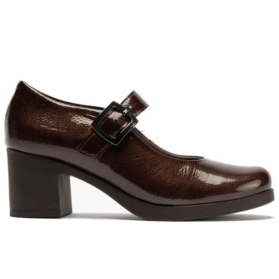 Pitillos - 30100 - MARRON - 30100 - MARRON - Mercedes en Charol con correa de mujer color marron - 1