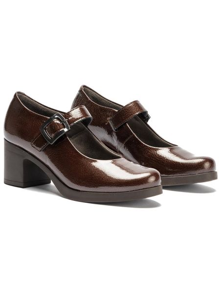 Pitillos - 30100 - MARRON - 30100 - MARRON - Mercedes en Charol con correa de mujer color marron - 3