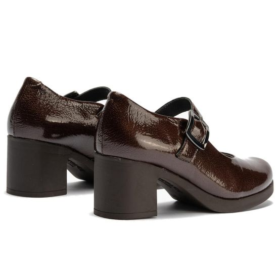 Pitillos - 30100 - MARRON - 30100 - MARRON - Mercedes en Charol con correa de mujer color marron - 4