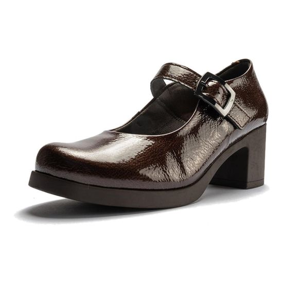 Pitillos - 30100 - MARRON - 30100 - MARRON - Mercedes en Charol con correa de mujer color marron - 5