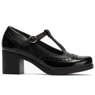 Pitillos - 30501 - NEGRO - 30501 - NEGRO - Gilda picados combinada en charol con napa Negro - 1
