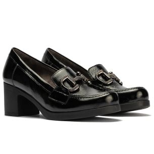 Pitillos - 30502 - NEGRO - 30502 - NEGRO - Mocasin en Charol con Adorno Negro - 1 2