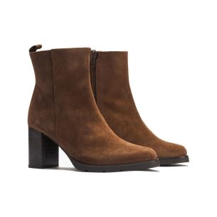 Pitillos - 30541 - MARRON - 30541 - MARRON - Botin en Serraje con Cremallera Marrón - 1 2
