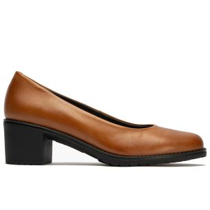 Pitillos - 104 - CUERO - 104 - CUERO - Zapato de Salón Clásico Tacón Medio Marrón Claro - 1