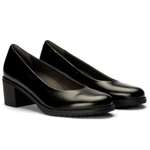 Pitillos - 104 - NEGRO - 104 - NEGRO - Zapato de Salón Clásico Tacón Medio Negro - 1 2