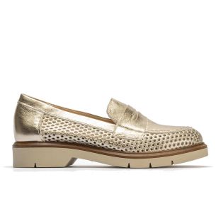 Pitillos - 10402 - ORO - 10402 - ORO - Mocasin con picados mujer en piel laminado ORO - 1