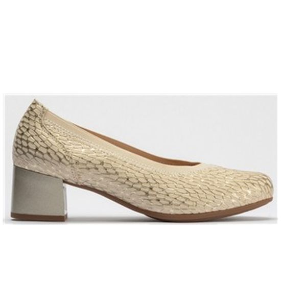 Pitillos - 10460 - ORO - 10460 - ORO - Salon hueco pico mujer con elástico en piel grabada fantasía ORO - 1