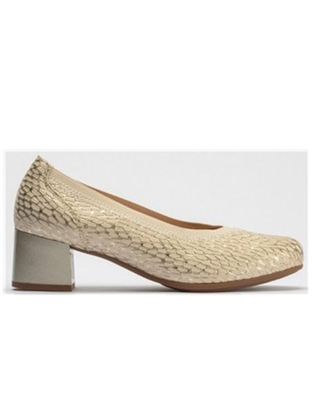 Pitillos - 10460 - ORO - 10460 - ORO - Salon hueco pico mujer con elástico en piel grabada fantasía ORO - 1
