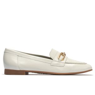 Pitillos - 10474 - GLACIAL - 10474 - GLACIAL - Mocasin plano con adorno metal mujer en piel charol BLANCO - 1