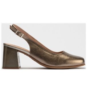 Pitillos - 10493 - BRONCE - 10493 - BRONCE - Salon talon abierto mujer con hebilla en piel laminado BRONCE - 1