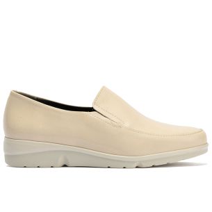 Pitillos - 105 - CREMA - 105 - CREMA - Mocasín Mujer Cuña Baja Beige - 1