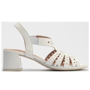 Pitillos - 10531 - BLANCO - 10531 - BLANCO - Sandalia con picados mujer con elásticos en piel napa BLANCO - 1